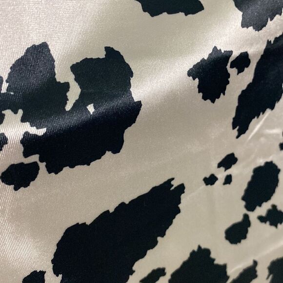 NWT- Thirty/thirty -Satin Cow Mini Dress - Black and cream- Size Large - Picture 11 of 11